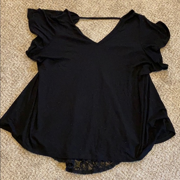 torrid Tops - Torrid black lace back tee size 4